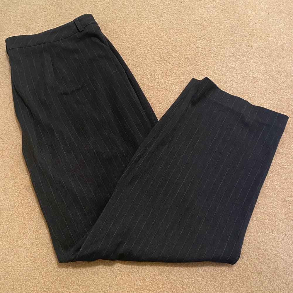 Talbots Gray Stripped Stretch Pants Size 16